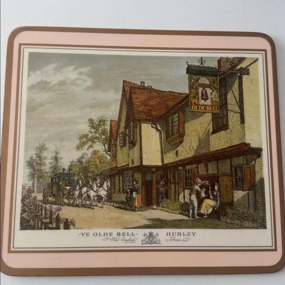 Vintage Pimpernel Hardboard European Scene Cork Placemat/Trivet